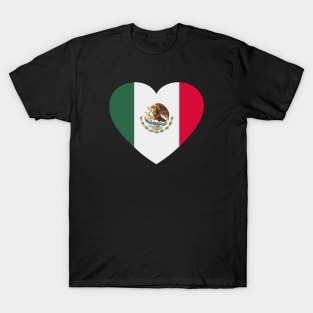 I Love Mexico // Heart-Shaped Mexican Flag T-Shirt